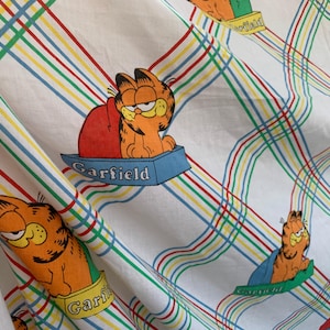 Marlborough Garfield Full Flat Sheet Vintage Retro Mod Double lata 70. i 80.