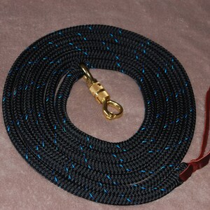 EMNHT 1/4 Soft Rope Yearling Training Halter – Fits Parelli Method – Black