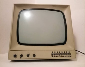 Vintage Portable TV Set From Yugoslavia/ Iskra/ Retro Television Set/ Iskra Tv/ Gray Tv/ Old Tv Receiver / Mid Century Tv/ 70s