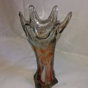 Vintage Glass Vase / 60's 70's Mid Century image 3