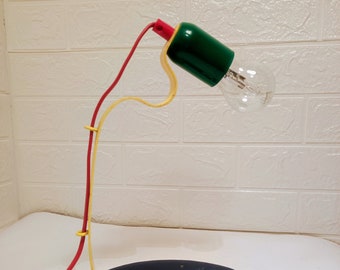 Vintage Table Lamp/ Pop Art/ Office Lamp/ Multicolor Table Lamp/ Desk Lamp/ Memphis Desk Lamp/ 90s