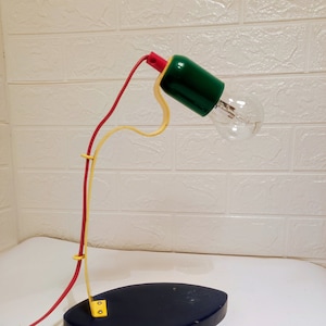 Vintage Table Lamp/ Pop Art/ Office Lamp/ Multicolor Table Lamp/ Desk Lamp/ Memphis Desk Lamp/ 90s