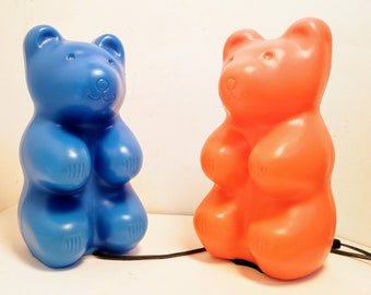Vintage Blue Gummy Teddybears/Only Blue Kids Lamp / Bedside Lamps/ Pop Art / Retro Nightlights / Haribo Teddybears Lamps/ ONLY BLUE LEFT 90s