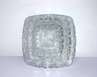 Vintage Glass Sconce / Mid Century Flush Mount Ceiling or Wall Light/ Lightning/ Wall Plafoniere /70s