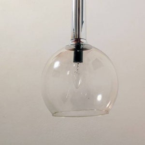 Vintage Pendant Lamp/Mid Century White Glass Globe/Ceiling Light/ Vintage Lightning/ Hanging Light/ Retro Lightning/ 70s