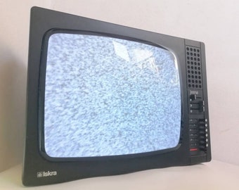 Tragbarer Vintage-Fernseher aus Jugoslawien / Iskra / Retro-Fernseher / Iskra-Fernseher / Jasna-Iskra-Fernseher / funktionierender Fernsehempfänger / Mid-Century-Fernseher / 70er Jahre