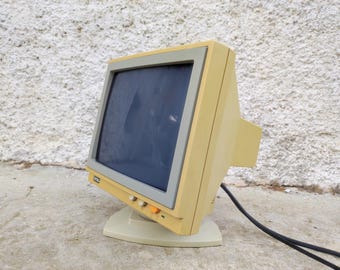 Retro Intra Computer Monitor: Mid Century Desktop Computer Screen (Non-working) from Taiwan