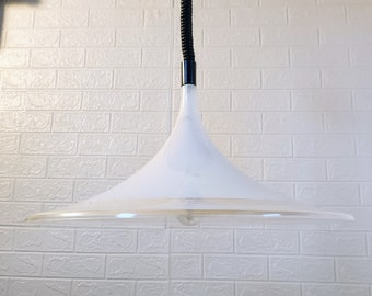 Vintage Meblo Ceiling Light / Hanging Light/ Plastic Meblo Light/ Pendant Lamp / Meblo Yugoslavia / 70s /Trumpet Lamp