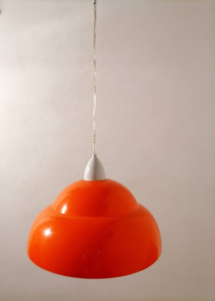 Orange glass ceiling light deals