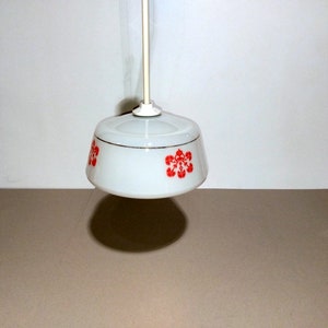 Vintage Ceiling Lamp/Vintage Glass Pendant Lamp/70s glass lamp