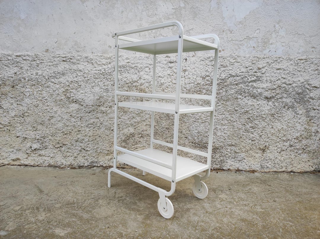 Vintage IKEA Metal Trolley: Retro Serving Bar Cart on Wheels - Etsy