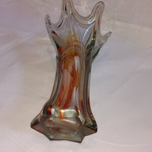 Vintage Glass Vase / 60's 70's Mid Century image 4