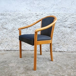 Vintage Wooden Chair/ Upholster Chair/ Vintage Furniture / Mid Century Armchair/ Retro Furniture / Mid Century Modern Chair/ 90s