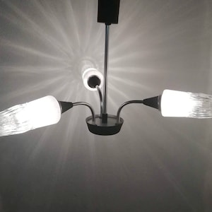 Mid century Ceiling Lamp / Three Arm Chandelier / Lightning/ Pendant Light / 60s /Europe