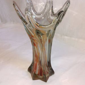 Vintage Glass Vase / 60's 70's Mid Century image 2