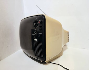 Vintage Portable Neckermann Tv / All Transistor Neckermann/ Old Korting Tv / Retro Television Set/ Black and White Tv/ Working Tv/80s