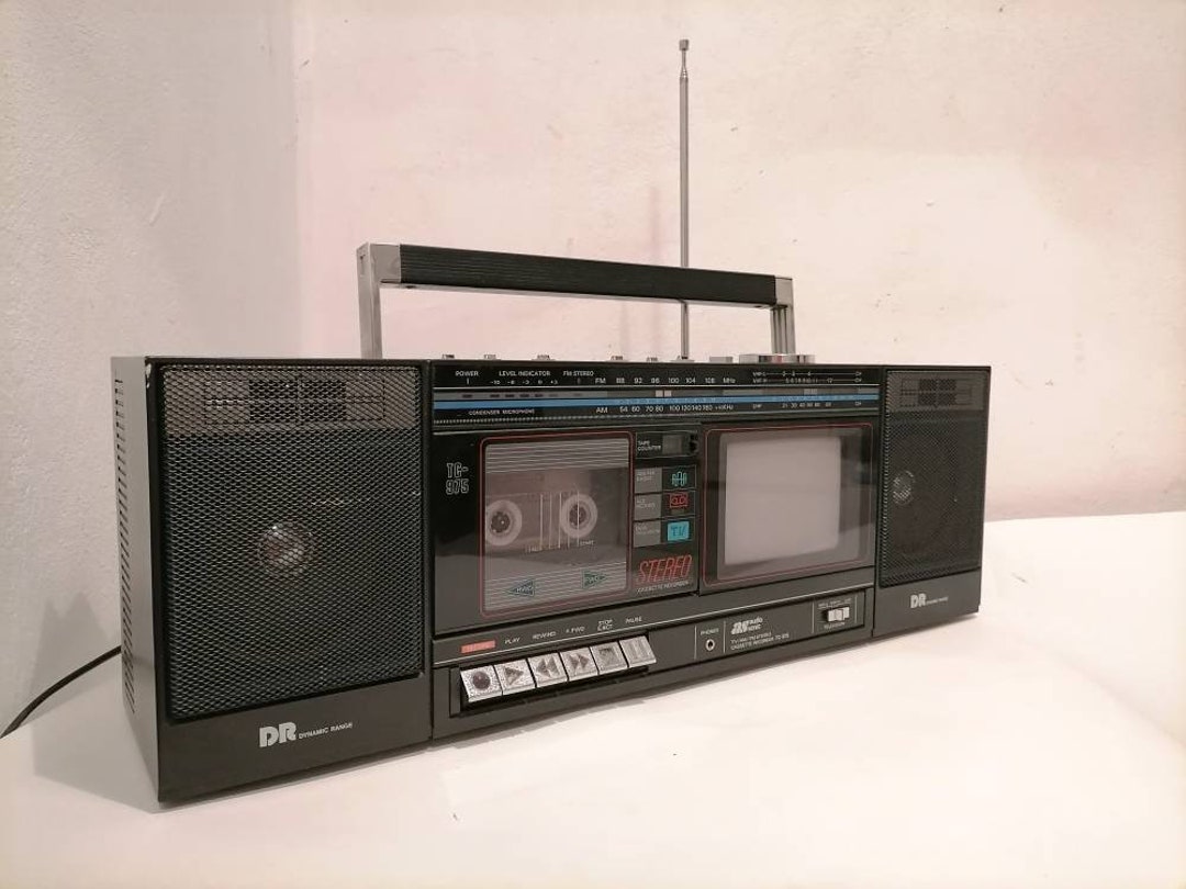 STIDE Portable AM/FM Radio Cassette Recorder,Vintage Radio Cassette  Recorder,AM/FM Radio Cassette Recorder,80's Classic Style,Modern