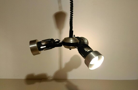 Vintage Ceiling Lamp Three Light Shades Adjustable Pendant Reflector Light