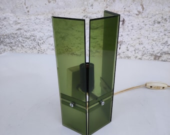 Vintage Green Plexiglass Wall Sconce / Mid Century Modern Meblo Guzzini Light / Old Meblo Wall Light / 70s /Vintage Lightning Atomic Design