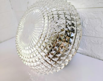 Aplique de parede vintage em vidro / Luminária de teto ou parede embutida de meados do século / Plafoniere de parede retrô moderno / Iluminação vintage / Iugoslávia anos 70