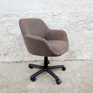 Mid Century Swivel Easy Chair/ Vintage Home Office Easy  Chair Vintage Furniture/ Striped Swivel Chair/ Egg Chair/ Stol Kamnik / 70s