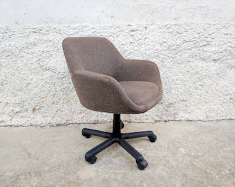 Mid Century Swivel Easy Chair/ Vintage Home Office Easy  Chair Vintage Furniture/ Striped Swivel Chair/ Egg Chair/ Stol Kamnik / 70s