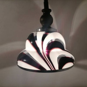 Vintage Colourful Glass Ceiling Lamp / Adjustable Pendant Lamp / Vintage Hanging Light / Violet Or Brown Ceiling Light/ 70s / Yugoslavia