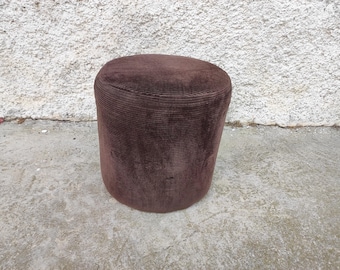 Mid Century Modern Velvet /Mid Century Ottoman / Old Modern Velvet Ottoman / Vintage Furniture/ Retro Foot Stool