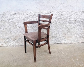 Vintage Wooden Armchair: Mid Century Modern, Yugoslavia 70s
