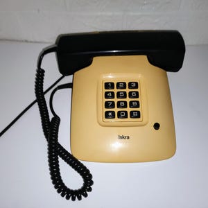 Vintage Telephone Iskra / Iskra Yugoslavia Phone/ Vintage Rotary Telephone/ Old Rotary Phone Original Iskra / Working White Telephone / 80s