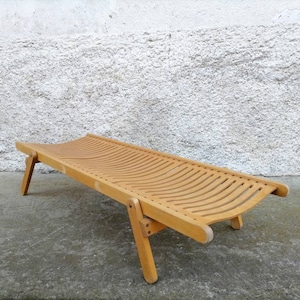 Vintage Small Daybed / Rex Children Daybed / Mid Century Daybed/ Wooden Light Brown Bed / Design Niko Kralj / Yugoslavia / 60s