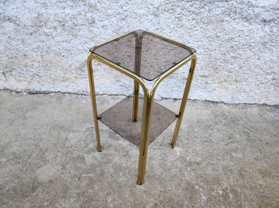 Vintage Metal Coffee Table/ Nesting Golden Coffee Table/ End Etsy
