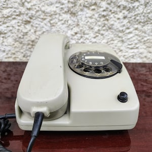 Vintage Siemens Telephone/Retro Phone Siemens / Grey Telephone/ Siemens Phone/ Home Office Decor / Grey Rotary Telephone/ Working Telephone