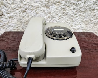 Vintage Siemens Telephone/Retro Phone Siemens / Grey Telephone/ Siemens Phone/ Home Office Decor / Grey Rotary Telephone/ Working Telephone