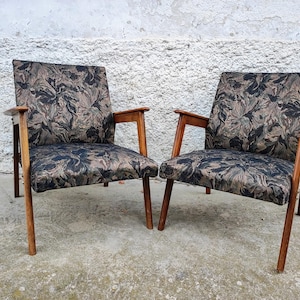 Vintage Pair of Coctail Armchairs / Retro Lounge Armchairs / Mid Century Lounge Cocktail Armchairs / Vintage Upholstered Armchairs / 70s