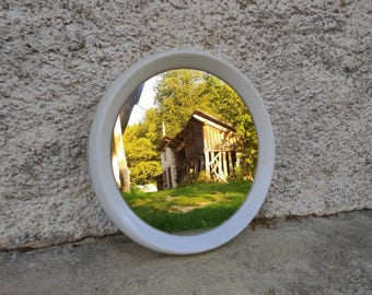 スペースエイジ ミッドセンチュリー グリーン ラウンドウォールミラー