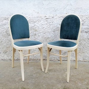 1 of 2 Vintage Chairs/ Thonet Style Chairs/ Upholstered Wooden Chairs/ Stol Kamnik Chairs/ Dining Chairs/ Vintage Furniture/ Yugoslavia/ 80s