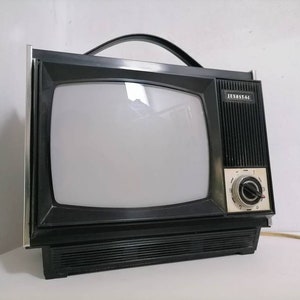 Vintage Portable Tv/ Junost Tv/ Tv Receiver/Black and White Tv/  Junost SI Tv/ Retro TV/ Black Tv/ No-Working Tv/ Home Decor/ 70s