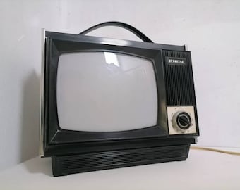 Vintage Portable Tv/ Junost Tv/ Tv Receiver/Black and White Tv/  Junost SI Tv/ Retro TV/ Black Tv/ No-Working Tv/ Home Decor/ 70s