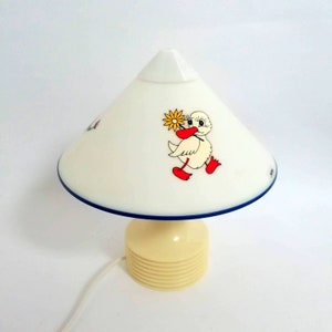 Vintage Meblo Table Lamp/ Kids Lamp/ Bedside Lamp/ Lightning/ Yugoslavia/ Night Lamp/ Meblo/ Plastic Lamp/ 80s