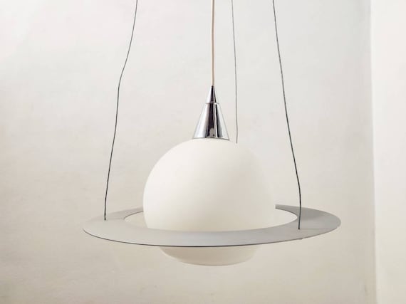White shop round chandelier