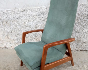 Vintage Coctail Armchair/ Lounge Armchair/ Wooden Armchair/ Mid Century Armchair / Vintage Textile Armchairs / 90s /Yugoslavia MTom Armchair