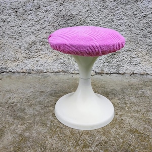 Vintage Modern Jurček Stool / Old White Balcony Jurček Stool / Retro Mushroom Stool / Modern Meblo Plastic Meblo Chair/ Space Age /70s