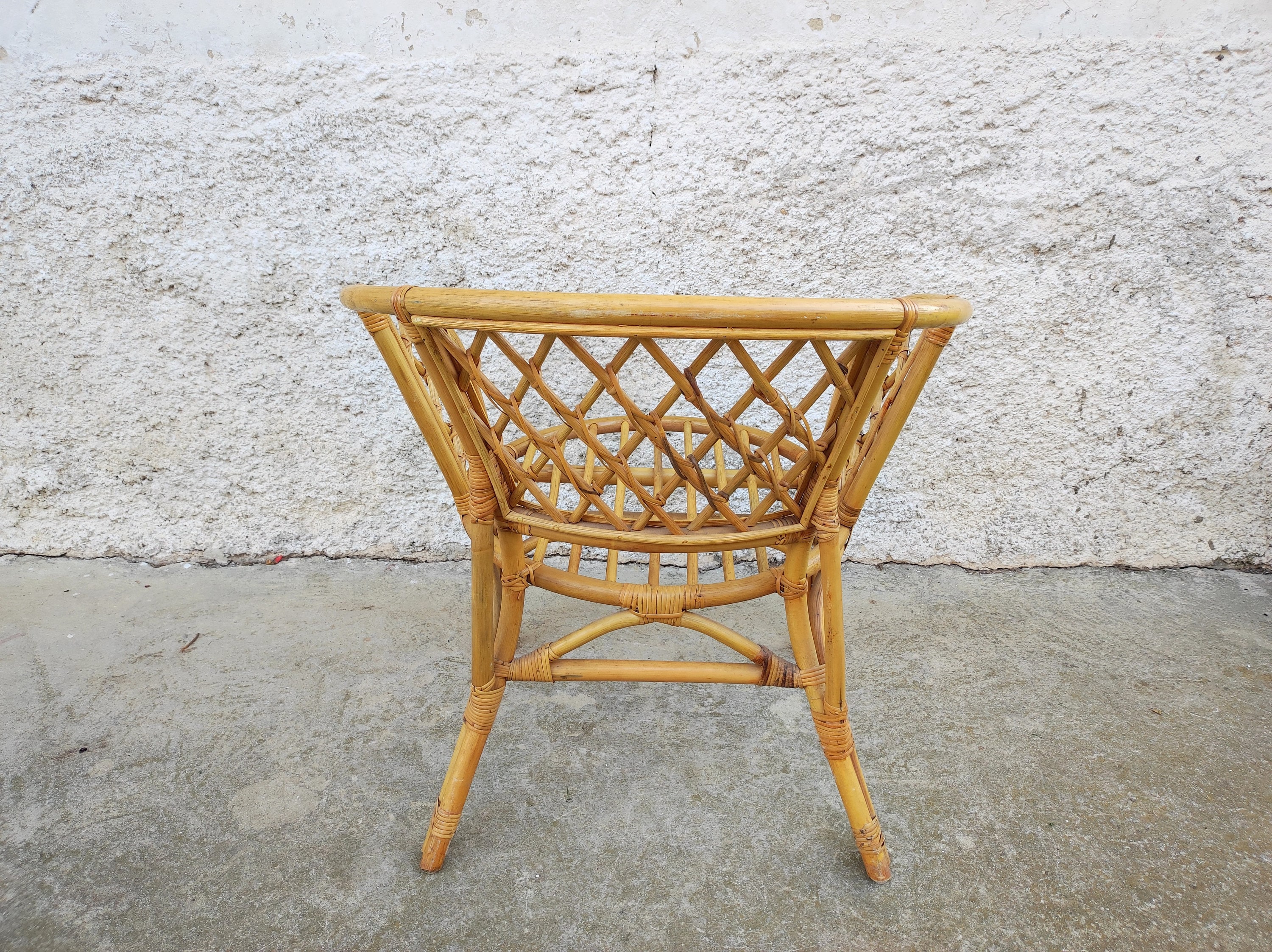 RATTAN WOODEN EASY Chair, Pierre Jeanneret Lounge Chair for