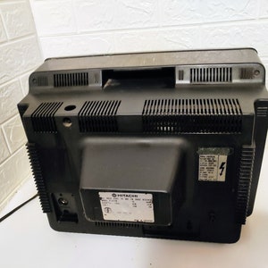 Vintage Portable Television/ Black Tv/ Black and White Display Tv ...