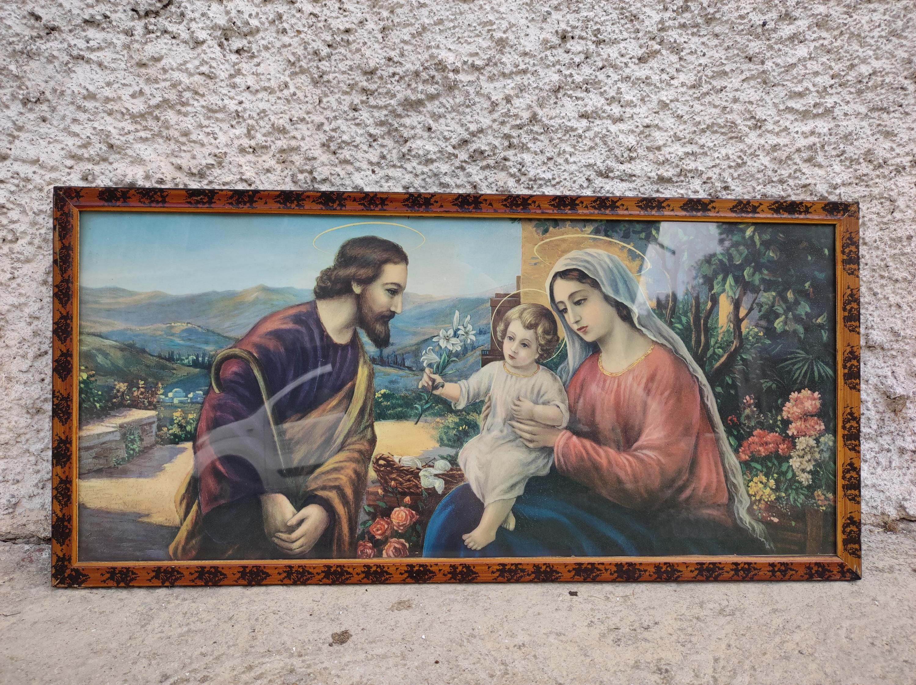 Quadro stampa cattolica - Vergine Maria R - 8 x 10 pronto