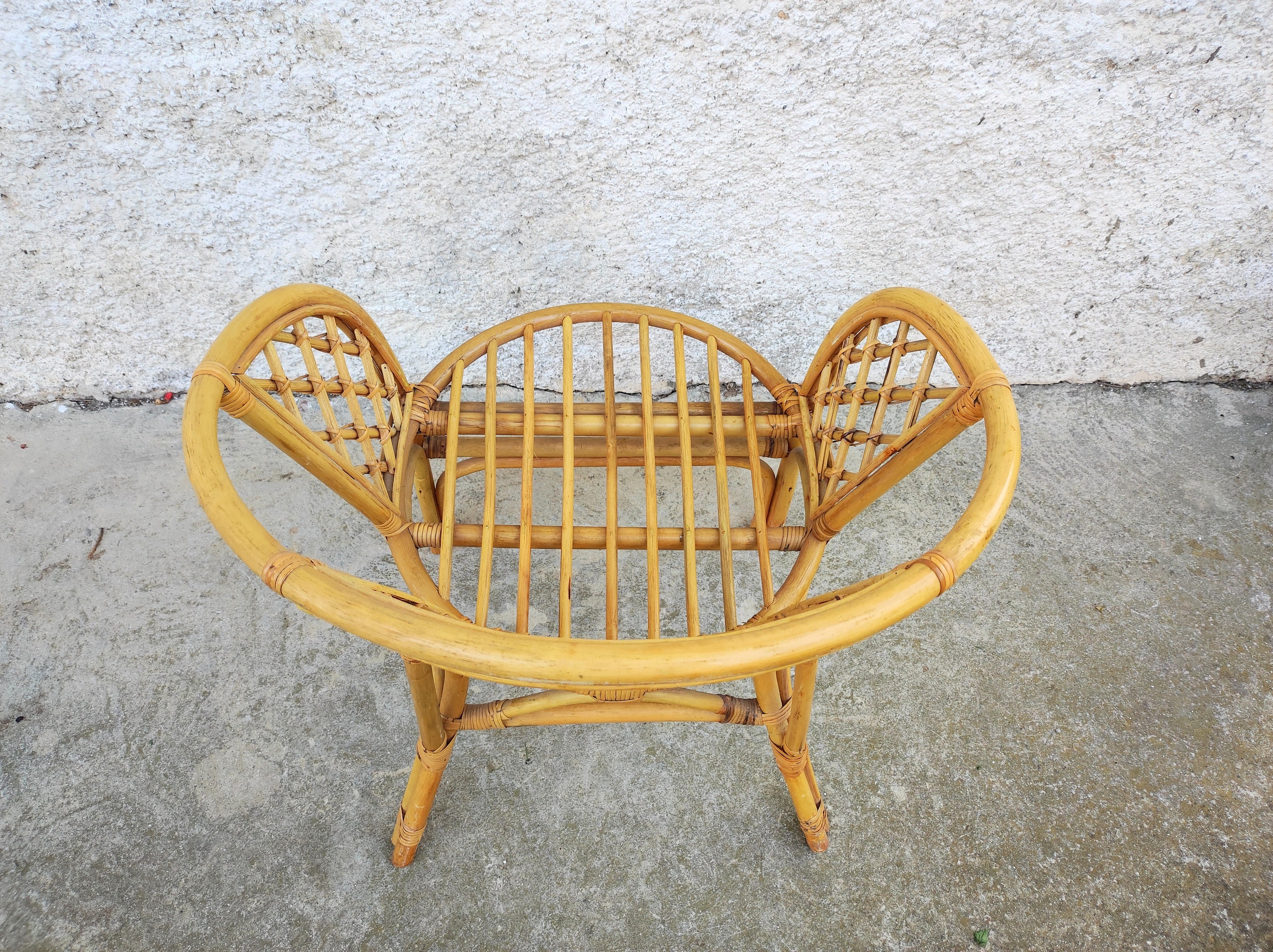 椅子 vintage rattan easy chair Low Rattan Easy Chair - Design Addict Lounge & easy chairs