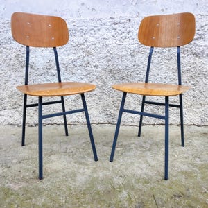 Vintage Pair of Old School Chairs/ Retro Chairs/ Old School Chairs / Mid Century Chairs / Retro Chairs / Vintage Furniture / Space Age/ 70s