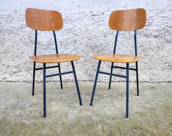 ヴィンテージスクールチェア ペア：70年代のレトロなミッドセンチュリー家具