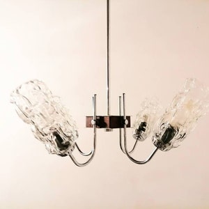 Vintage Ceiling Lamp / Vintage Lightning/ Four Arm Chandelier / Hanging Light/ Retro Ceiling Light/ Pendant Light / 70s /Yugoslavia